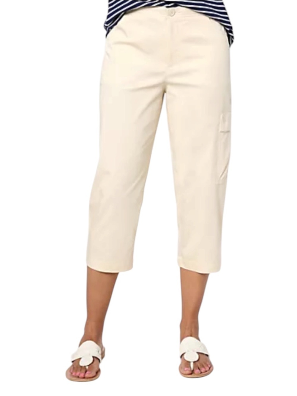 SUSAN GRAVER WEEKEND KHAKI CAPRIS SZ 16 EUC